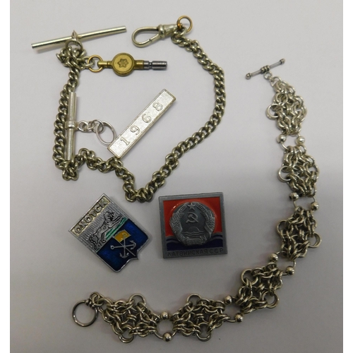 99 - Mixed items including - watch chain & badges