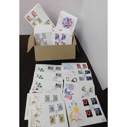 186 - Approximately 140 FDCs - all with gutter pairs