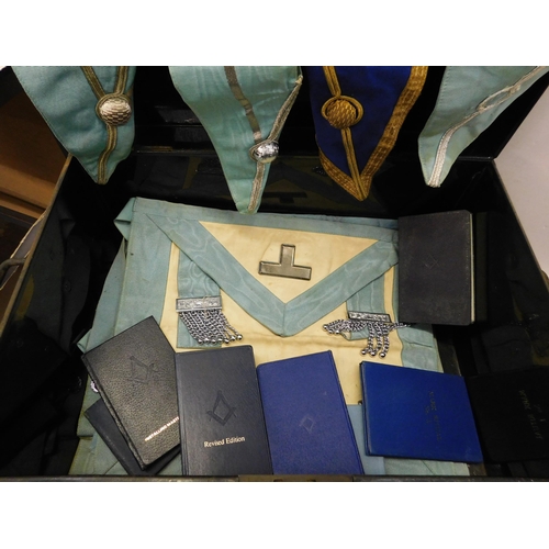 25 - Tin chest & masonic related items - Huddersfield related