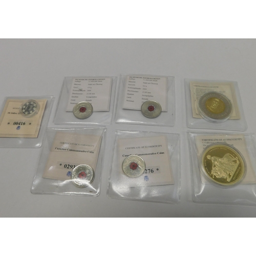 257 - Mixed coins including - 999 silver & commemorative