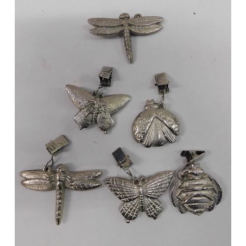 268 - Metal - insect themed/place card holders