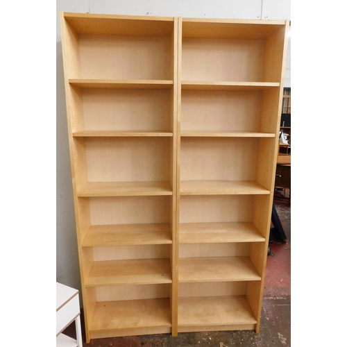 549 - Two Ikea Billy bookcases with adjustable shelving