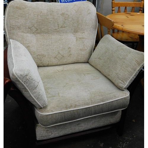 557 - Large two seater sofa and matching armchair