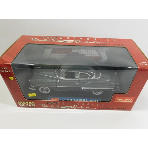 64 - Sun Star - 1954 Chevrolet/Bel Air hard top - die cast model 1:18 scale - boxed