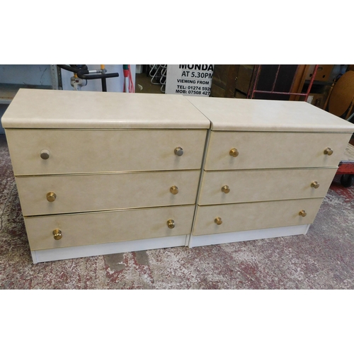 805 - Two three drawer sets of drawers