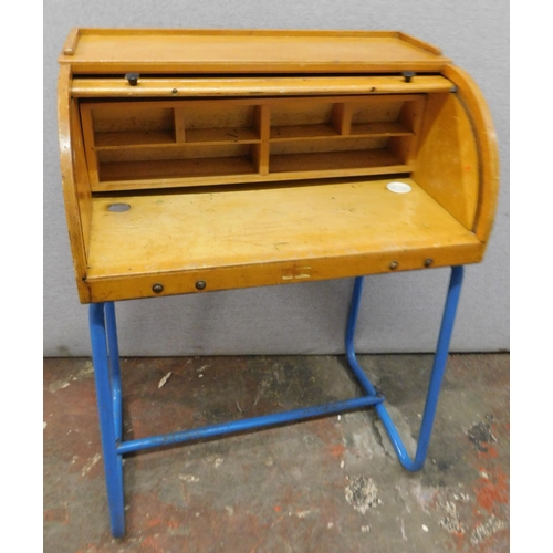 813 - Vintage children's roll top desk