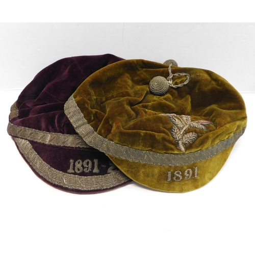 110 - Two - Victorian era/velvet school - sports caps