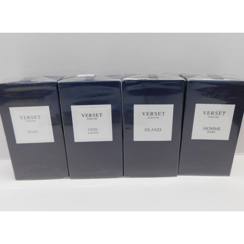 124 - Four - Verset men's fragrances - packaged as new