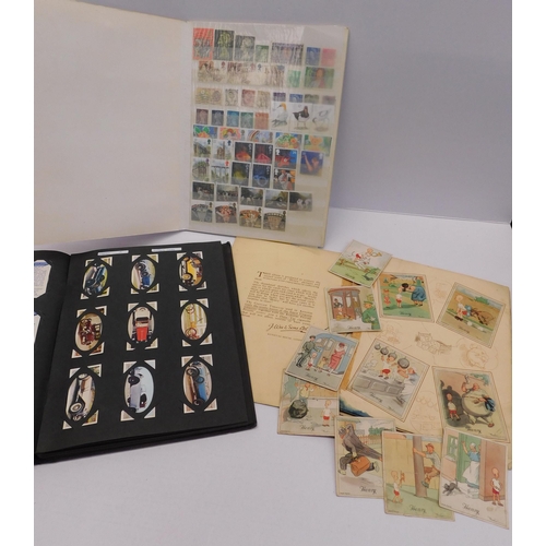 163 - British stamps - & Players cigarette card album