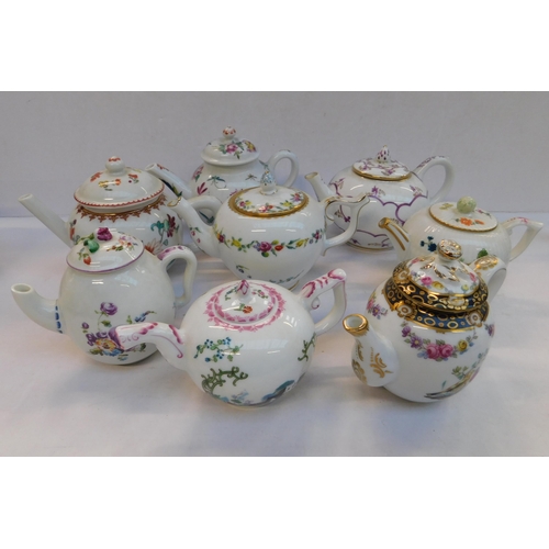 183 - Eight - oriental style teapots