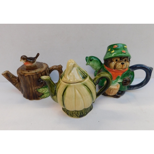 191 - Three - novelty teapots