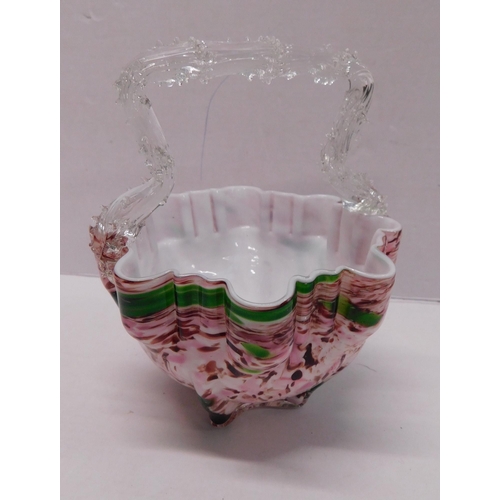 267 - Glass basket - no damage approx. 8