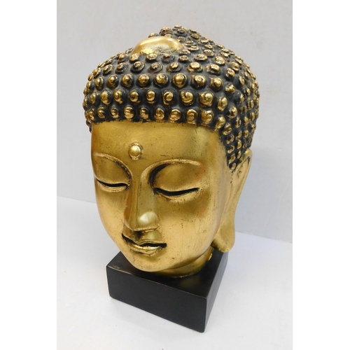 49 - Gold tone - Tibetan style Buddha bust - approx. 11