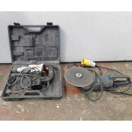 516 - Bosch 110V disc cutter and stone breaker (unchecked)