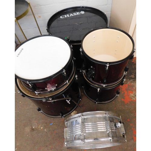 559 - Chase five piece drum set with side snare