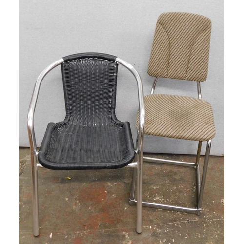 560 - Two retro metal chairs