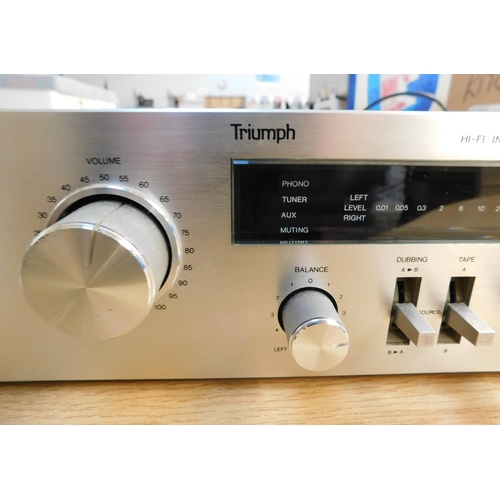 605 - Vintage Triumph Hi-fi Integrated Amplifier (unchecked)