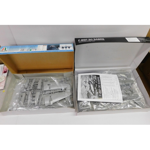 64 - Italeri/Douglas A20 & Kinetic models F86F 30 Sabre - model kits boxed...