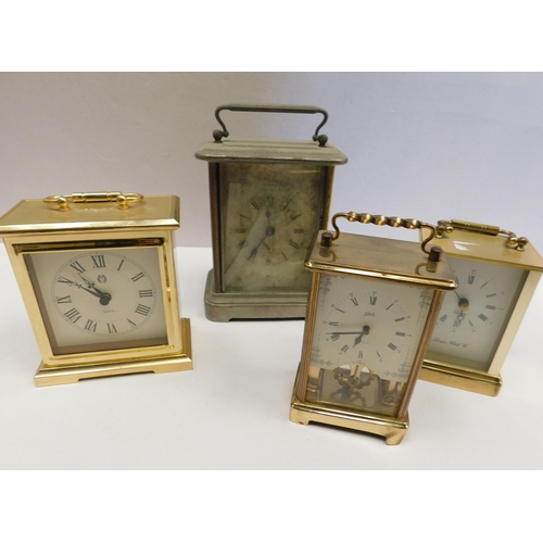 69 - Four - carriage clocks including Schatz