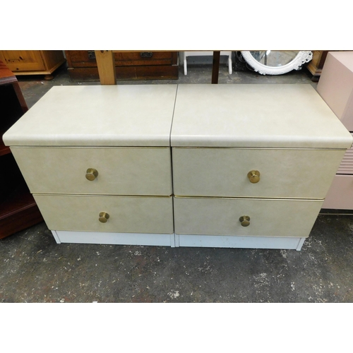 743 - Pair of two drawer bedside units