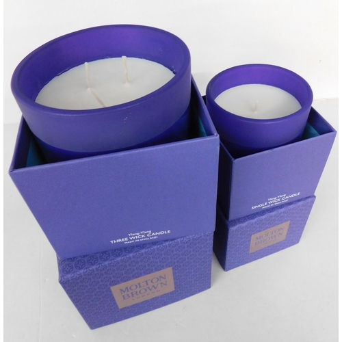 766 - New and boxed Molton Brown three wick and one wick candles - Ylang Ylang