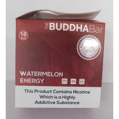 775 - New box of ten The Buddha Bar vapes exp. 15/7/23 - Watermelon Energy