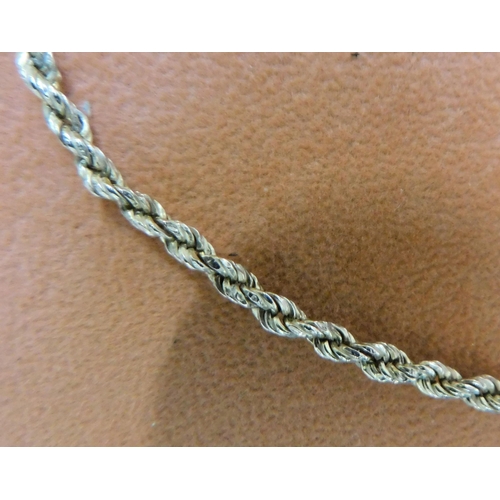 151 - 9ct gold rope link chain - approx weight 5.1g