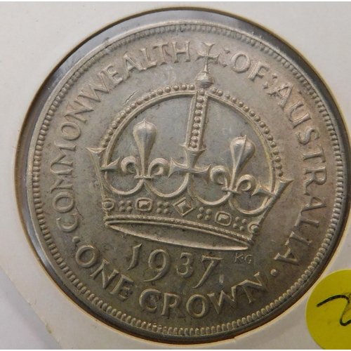 222 - 1937 Dated - Australian/One Crown coin