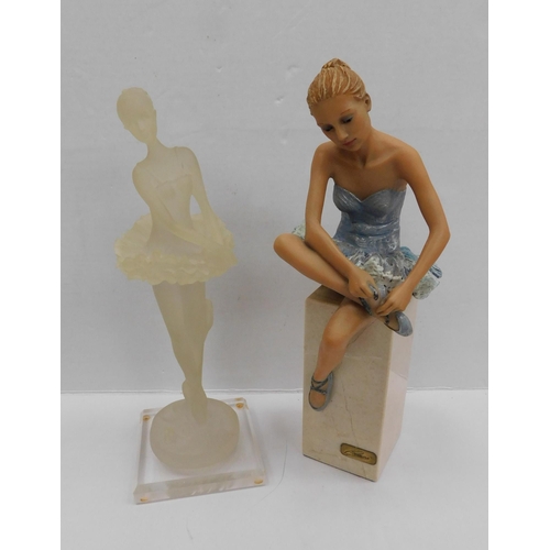 234 - Arte Romeo - & glass ballerina figures/approx. 12