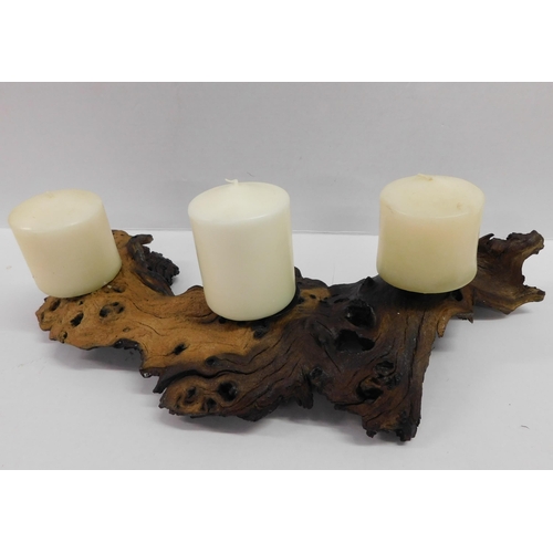 237 - Driftwood - candle holder/20