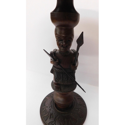 41 - Hand carved - African figural/table