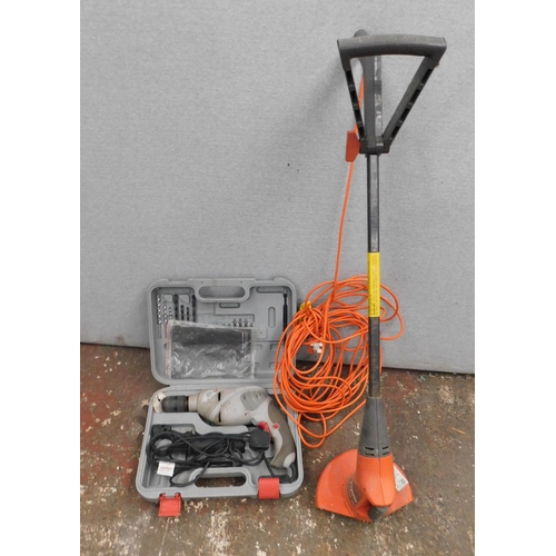 503 - Performance 240v drill & Flymo strimmer - w/o