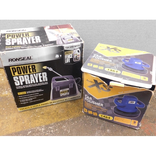 515 - Ronseal power sprayer and auto Xs car polisher - unchecked