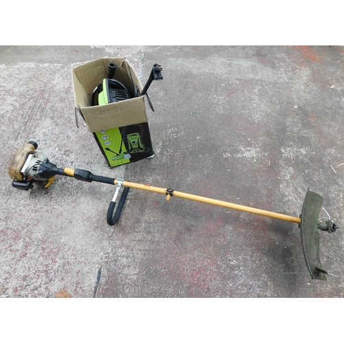 518 - Electric pressure washer and petrol strimmer - unchecked