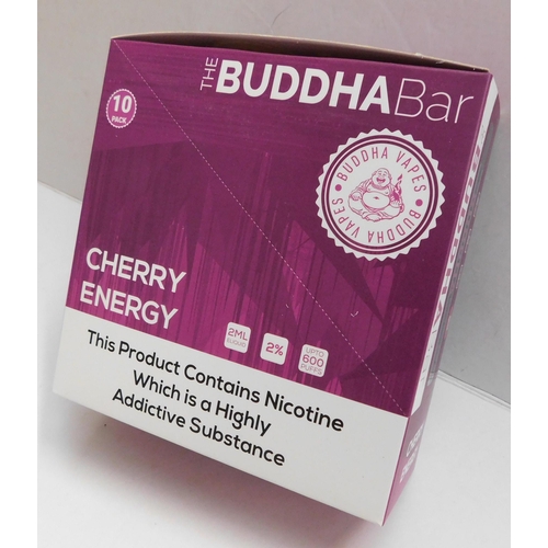 565 - Box of ten 'The Buddha Bar' vapes - Cherry Energy, exp. 15/7/23...