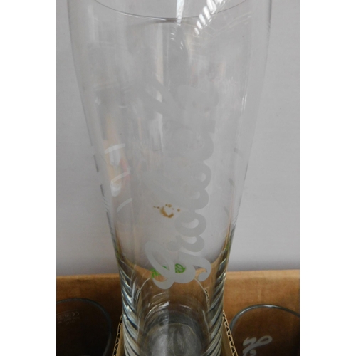 576 - Box of Grolsch glasses