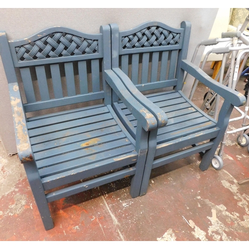 784 - Pair of large garden chairs