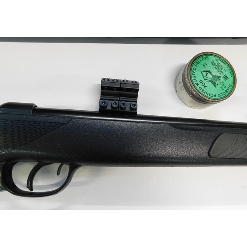 144 - KRAAL AI 155 5 - .22 calibre air rifle/carry case & Diablo pellets