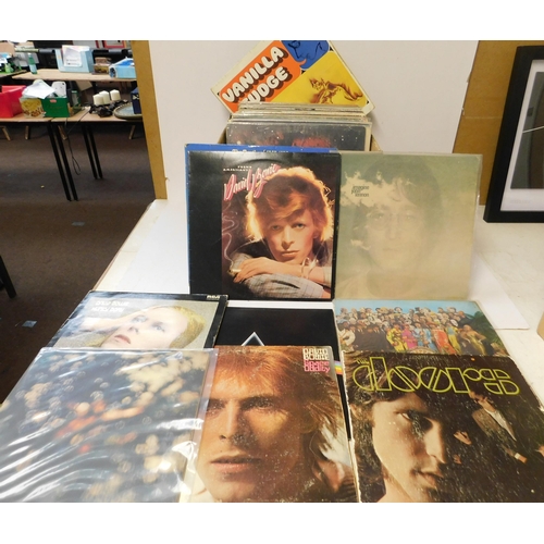 2 - 1960s & 70s era LPs including - Pink Floyd/David Bowie/The Beatles/The Doors/Fleetwood Mac & Bob Dyl... 