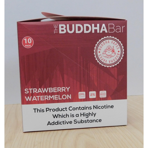 523 - New and boxed 10 pack of The Buddha Bar vapes - BB 15/7/23 - Strawberry Watermelon