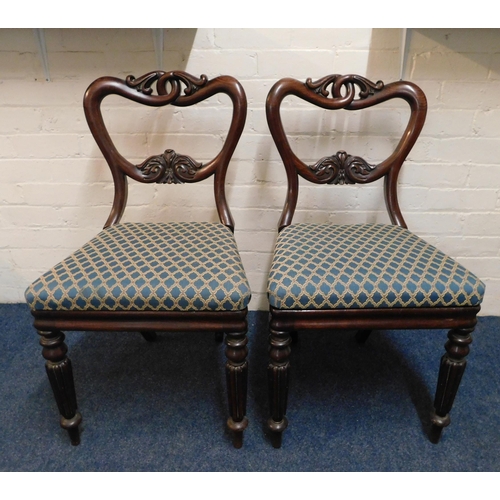 528 - Pair of antique mahogany style chairs