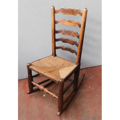 572 - Vintage oak rocking chair