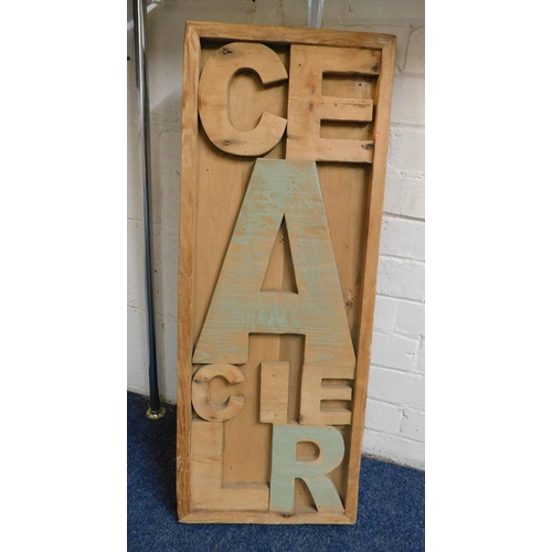 581 - Wood spice sign approx. 14