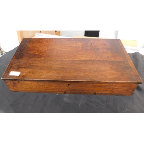 674A - Vintage oak writing slope