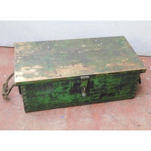 676A - Vintage wooden tool chest