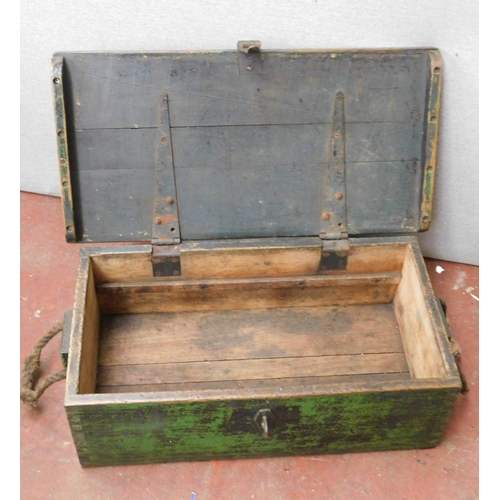 676A - Vintage wooden tool chest