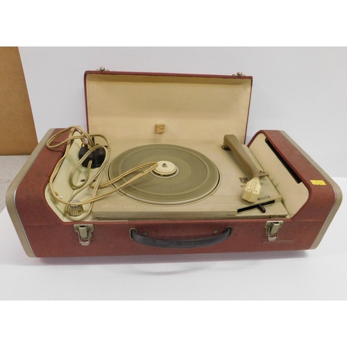 706 - Cased turntable W/O