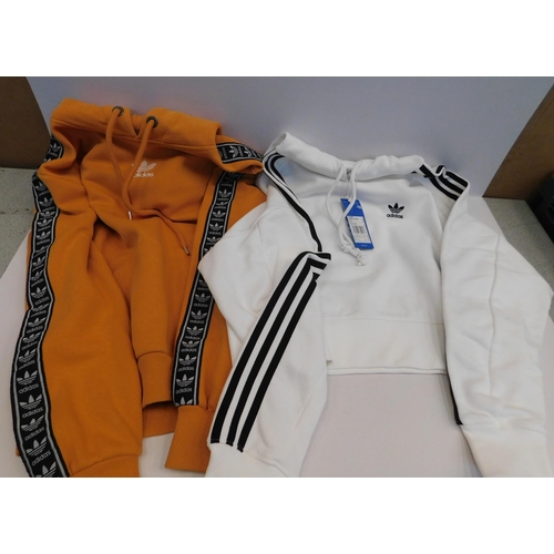 735 - Two Addidas new hoodies with tags (Size UK 6 and XL)