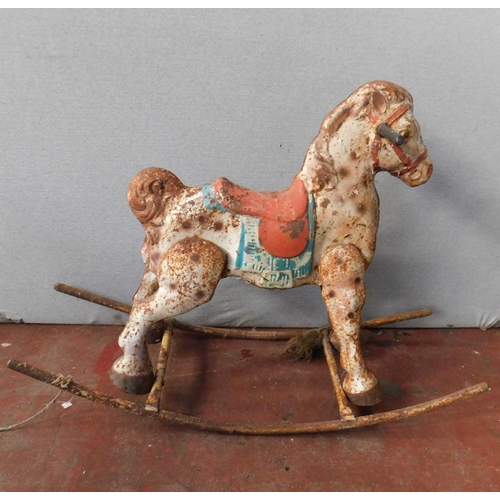 784 - Metal rocking horse