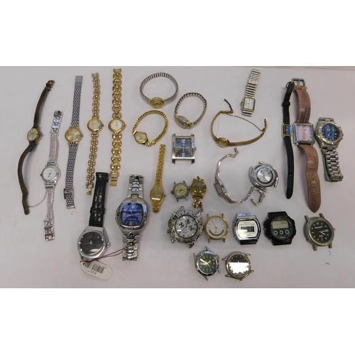 272 - Approximately twenty five - ladies/gents wristwatches & parts - including Rotary/Ingersoll & Accuris... 